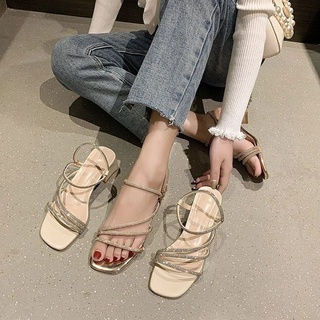 Sandal dây mảnh, gót 5p, sandal thời trang
