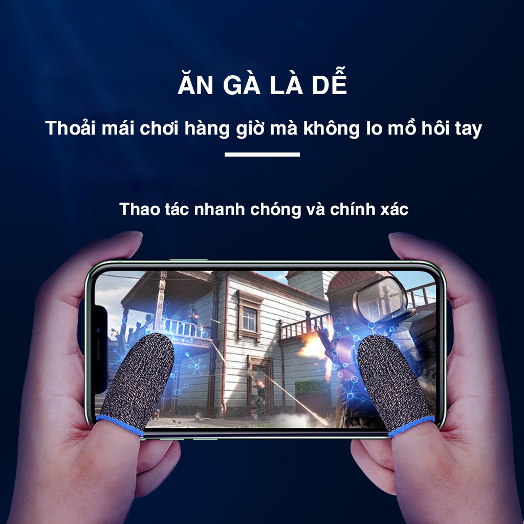 Găng tay chơi game PUBG, Liên Quân - Cotton, Chống mồ hôi tay, tăng độ nhạy cảm ứng MINPRO | BigBuy360 - bigbuy360.vn