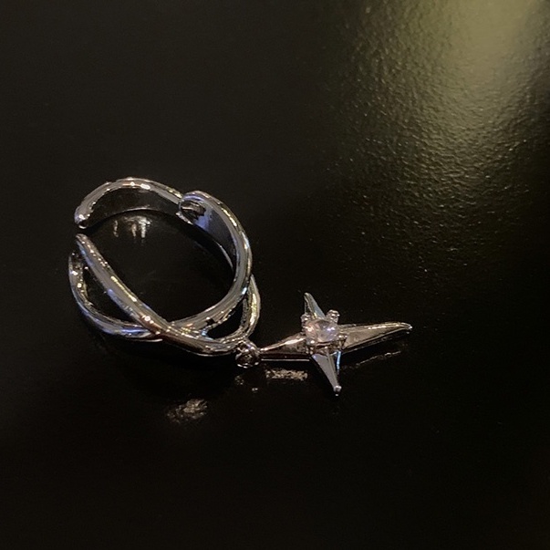 Khuyên tai không xỏ lỗ đính đá kim cương thời trang cá tính