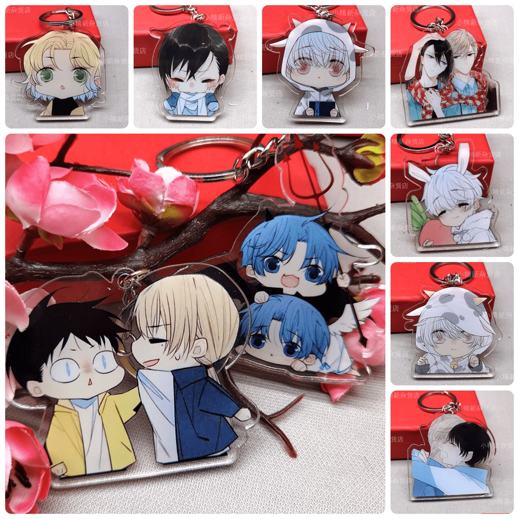 Mốc Khóa Acrylic 8x8cm Trong Suốt In Theo Yêu Cầu in hình Boy Love, Đam Mỹ, Anime, Ma Đạo Tổ Sư, Bjyx,Thiên Quan Tứ Phúc