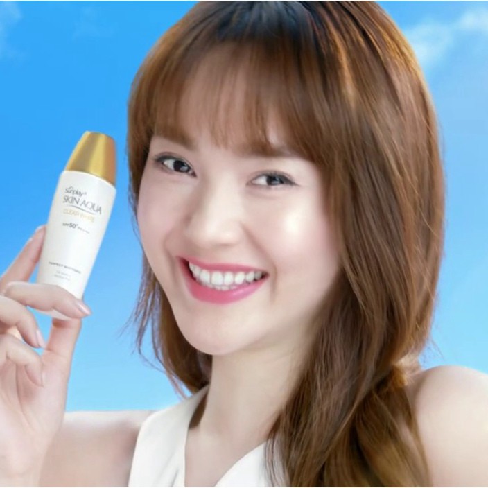 Kem chống nắng Sunplay Skin Aqua Clear White dưỡng da trắng mịn SPF50+PA++++ 25g - 55g nắp vàng - dạng sữa NPP KallyCosm