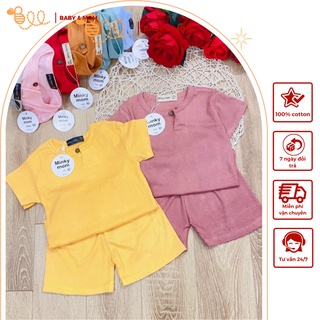 Đồ bộ thun lạnh cho bé trai, gái từ 8-16kg thiết kế cộc tay thoải mái vận động BEEBABY