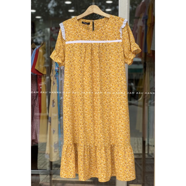 [Size 40 đến 85kg] Đầm bầu công sở voan 1 lớp mềm mát không nhăn co dãn nhẹ đường may kỹ có size 85kg tùng đuôi cá