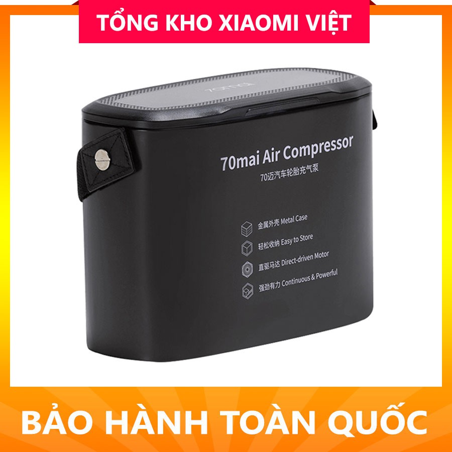 Máy Bơm Lốp Xe Ô Tô Xiaomi 70mai Air Compressor Midrive TP01- Hàng Chính Hãng, Full VAT, Bảo Hành 12 Tháng