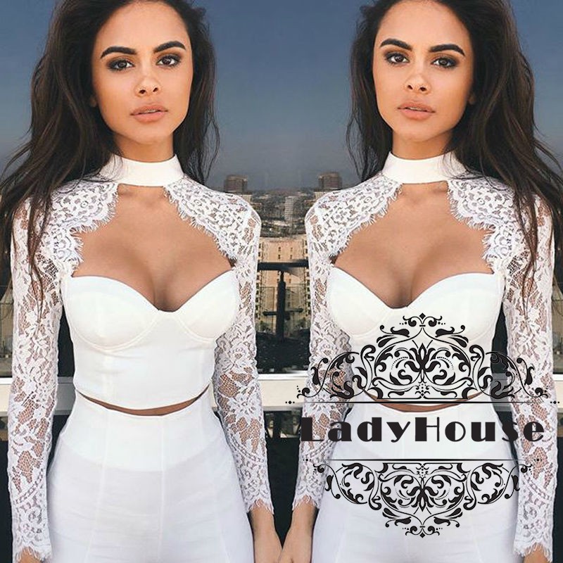 Áo Croptop tay dài nâng ngực thời trang dành cho nữ