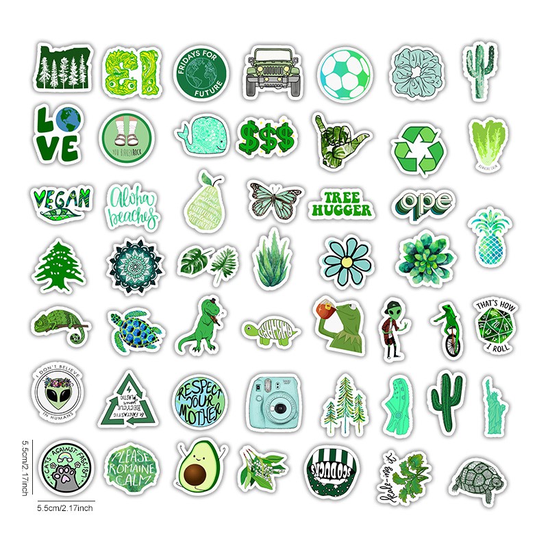 Set 50 Sticker Decal Chống Nước Nhiều Mẫu MÃ ST2141