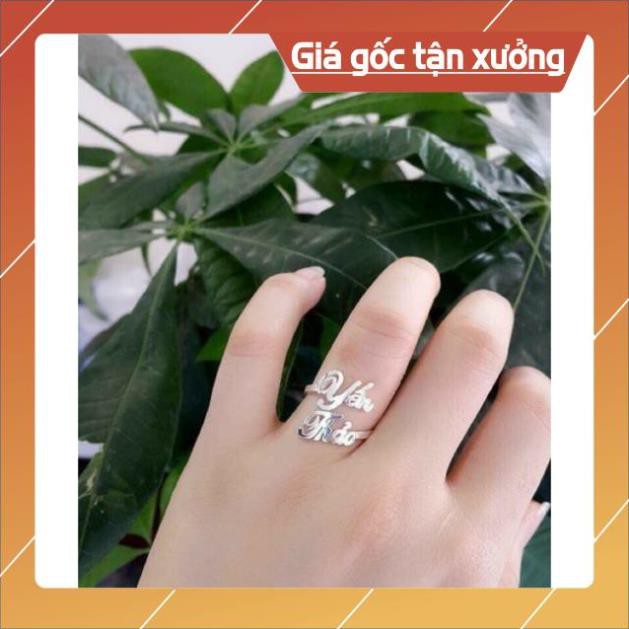 FREE SHIP Nhẫn Bạc Khắc Tên Theo Yêu Cầu!