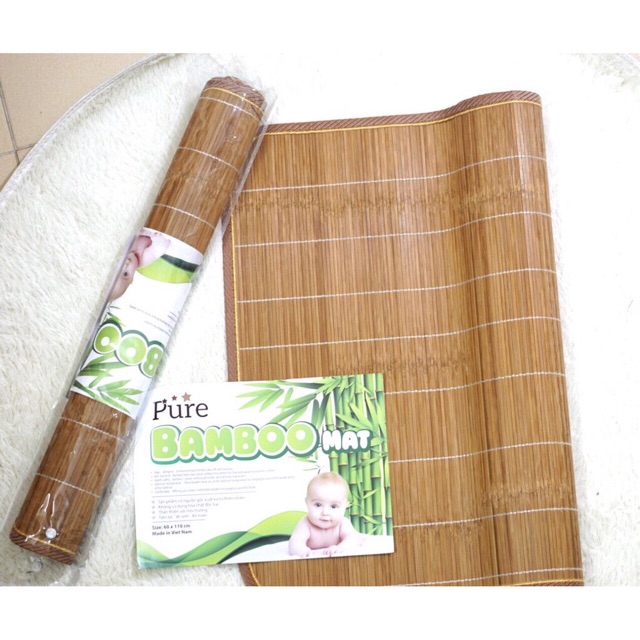 Chiếu tre bamboo cho bé tăm nhỏ siêu mát