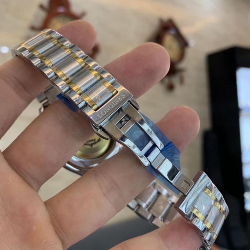 Đồng Hồ Nam lon.gines Sapphire L25184 Máy Cơ Automatic Nhật Mặt Trắng Cọc số