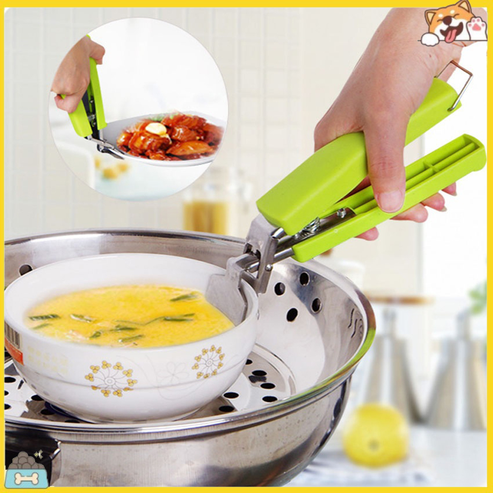 Kẹp gắp dĩa nóng bằng thép không gỉ chống bỏng