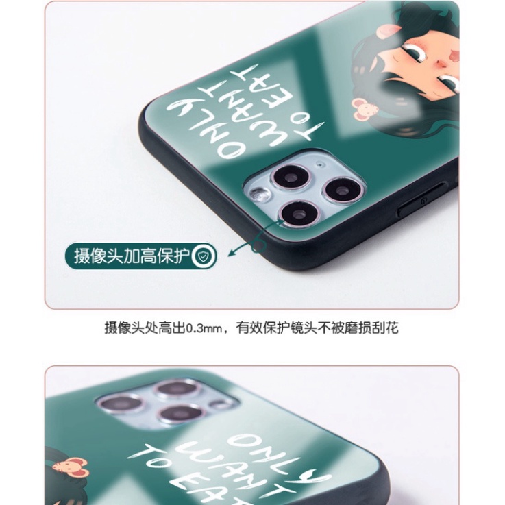 Ốp lưng iphone 6, 7, 8 Plus, X, XS, XR, XSMAX, 11, 11PRO, 11 PROMAX, 12, 13 PROMAX người con gái ÁO ĐỎ NỀN XANH TO EAT B