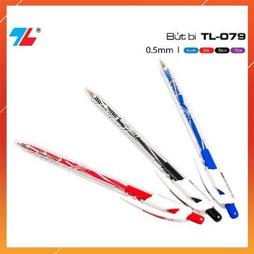 Hộp 20 Bút bi Thiên Long TL-079. Ngòi 0.5mm chính hãng