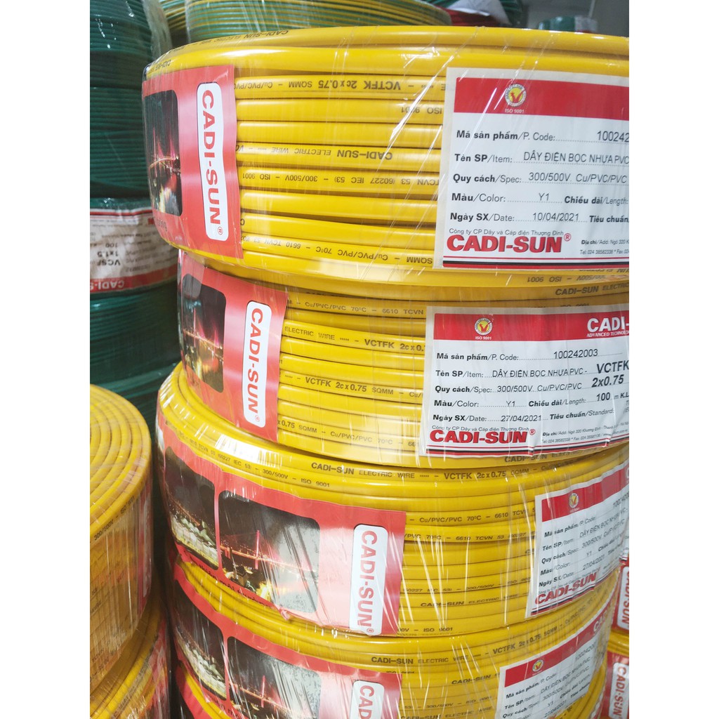 DÂY ĐIỆN ĐÔI Cadisun VCTFK 0.75MM; 1.5MM