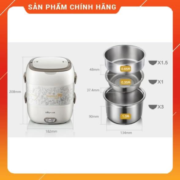 [Freeship] Hộp cơm cắm điện Bear DFH-S2017, 3 tầng, sử dụng inox 304 cao cấp