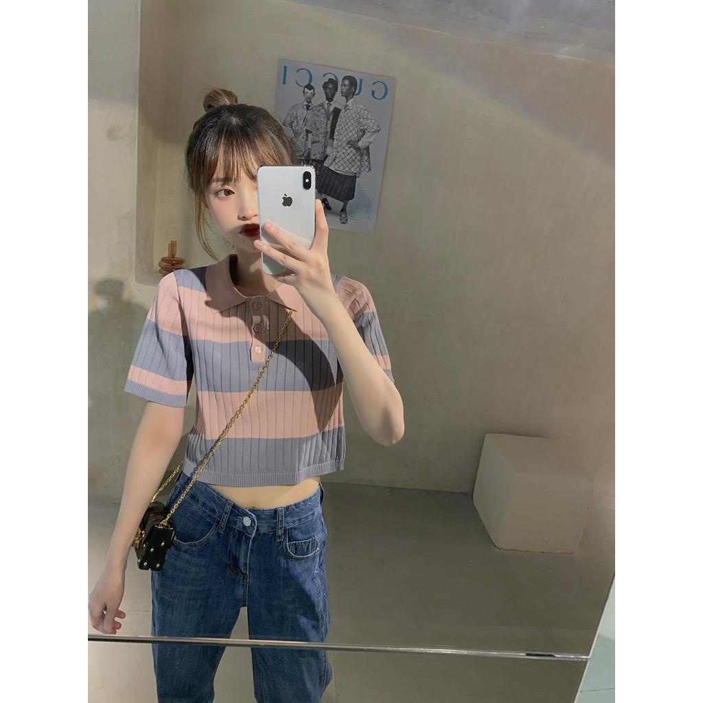 Áo polo Ngắn Tay Kẻ Sọc 8852 #