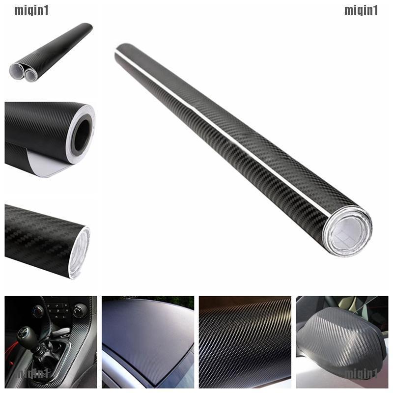 Giấy dán xe hơi màu đen sợi Carbon 3D