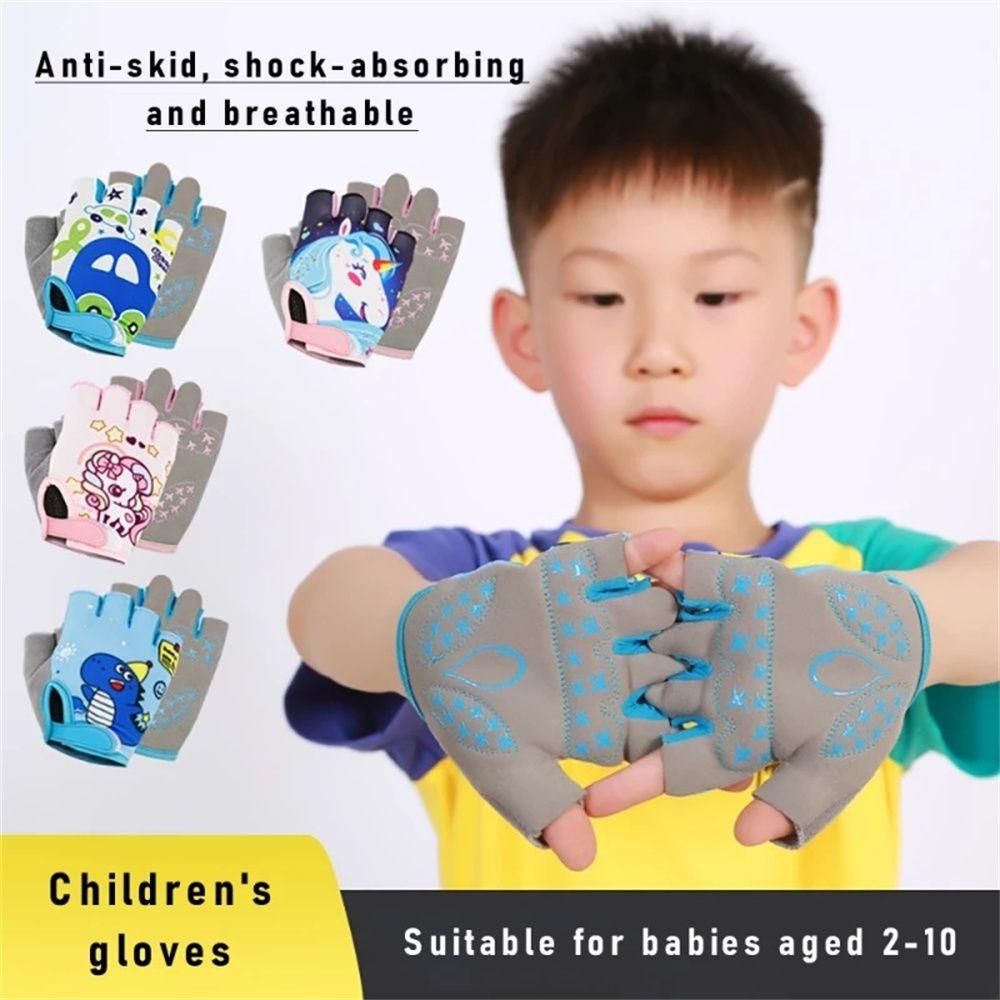 Găng Tay Thể Thao Nửa Ngón Chống Mồ Hôi Chống Trượt Cho Trẻ Em