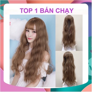 [ẢNH THẬT] TÓC GIẢ LƯỚI HOA BỘ XOĂN SÓNG DÀI TẶNG LƯỚI, XỊT DƯỠNG SỈ 120K WL05