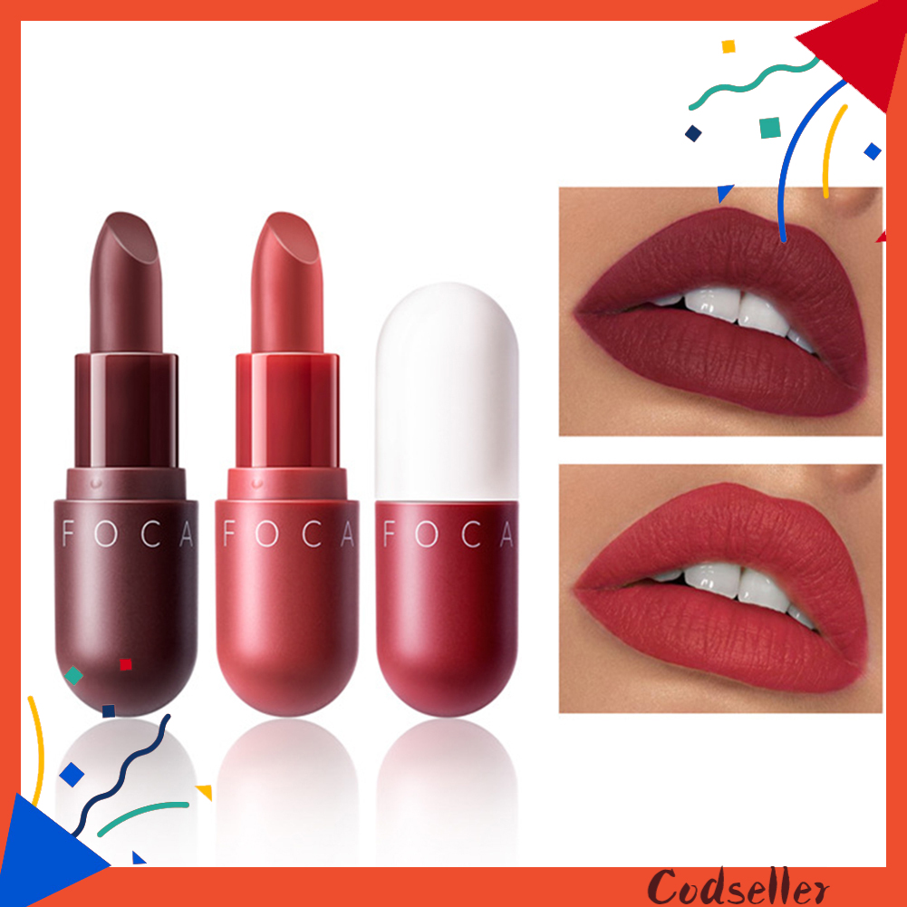 CODseller FOCALLURE 2Pcs Long Lasting Moisturizing Matte Lip Gloss Mini Capsule Lipstick