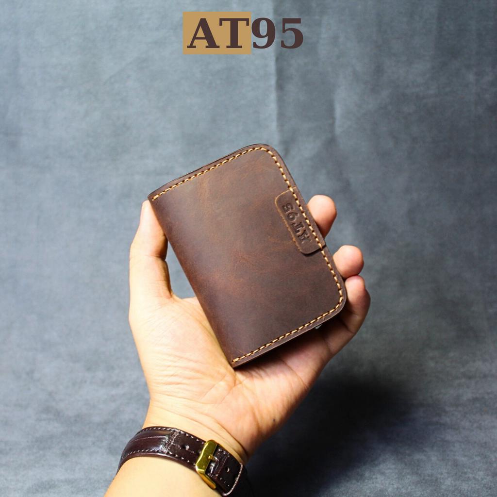 Ví đựng thẻ card holder da bò thật hàng thủ công thương hiệu W -mã 01