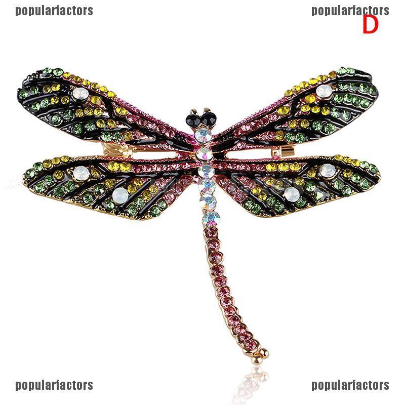 Trâm Cài Áo Hình Chuồn Chuồn Đính Đá Phong Cách vintage