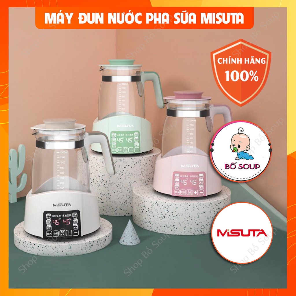 Máy hâm nước pha sữa giữ nhiệt Misuta kèm chức năng đun nước Shop Bố Soup