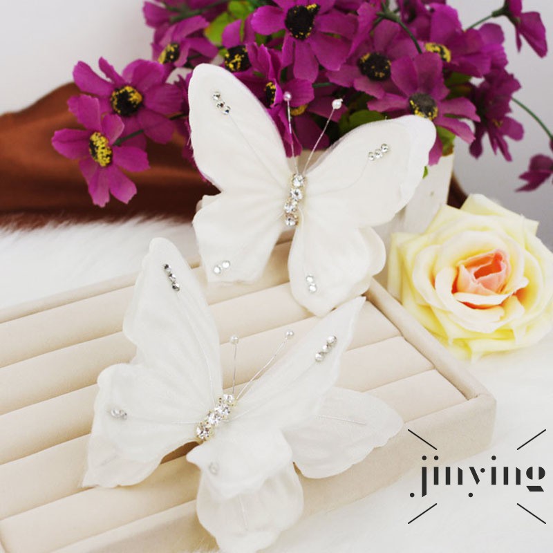 GETNOIVAS Kẹp tóc hình bướm đính đá pha lê xinh xắn cho nữ