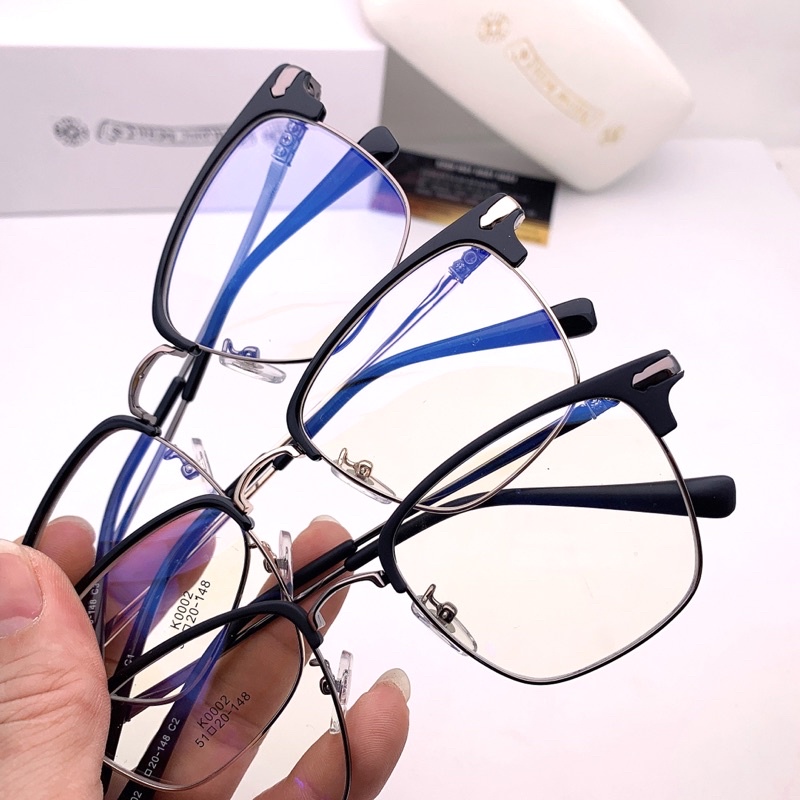 Gọng kính Chrome hearts cận giả cận cao cấp K0002