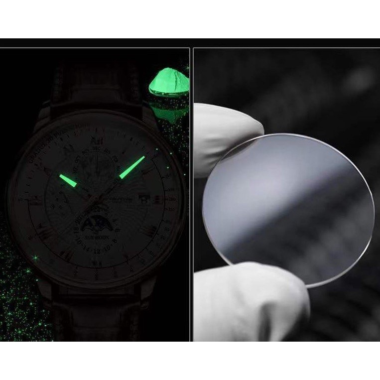 Đồng hồ nam thời trang cao cấp, máy pin dây cao su mặt chống xước cao cấp, Lịch lãm - D908