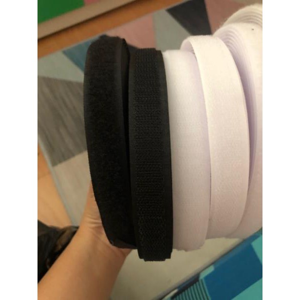 Dán xé Băng dính gai, khóa nhám HOOK & LOOP rộng 3cm Loại dùng may mặc, không keo
