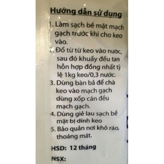 Keo chà mạch - xi măng trắng  