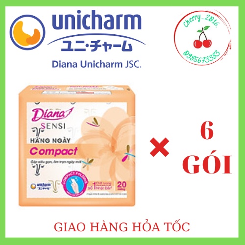 ☘Băng vệ sinh Diana Hàng Ngày Compact 20 miếng