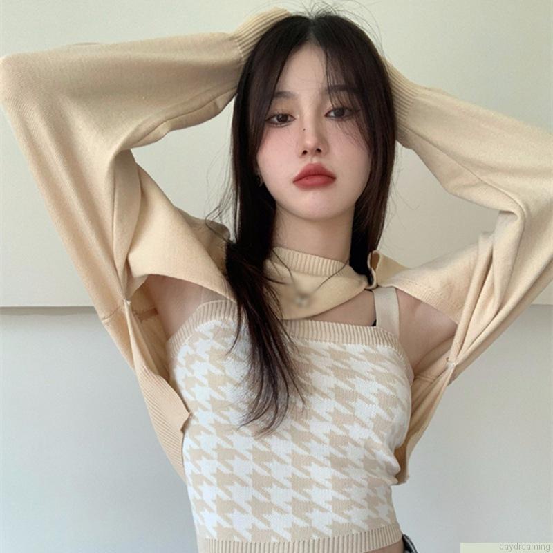 Áo Croptop tay dài thiết kế tôn dáng cho phái nữ