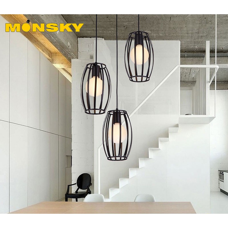 COMBO 3 Đèn thả MONSKY trụ trang trí - Kèm bóng LED