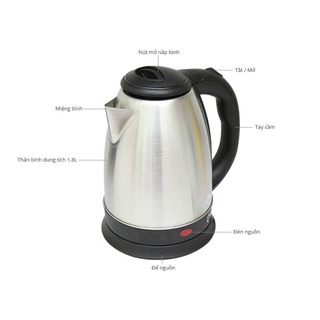 Ấm Siêu Tốc Đun Nước , Bình Siêu Tốc Electric 1.8L