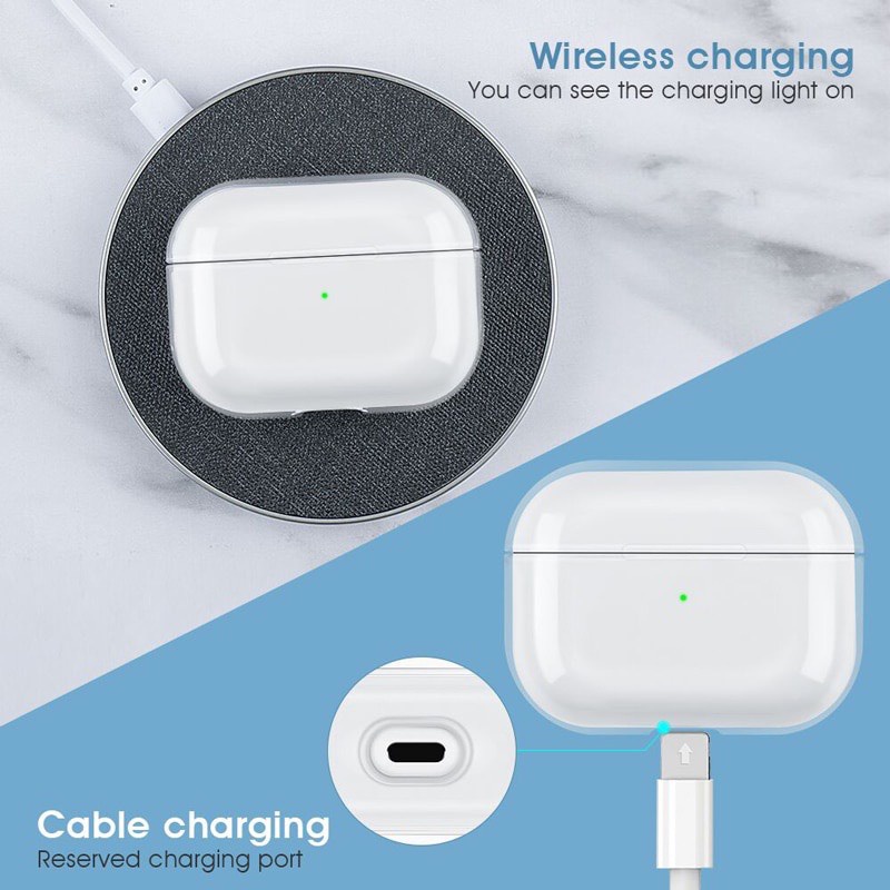 Vỏ Bọc Tai Nghe AirPods 1/2/3/Pro/Pro 2 Case Silicon Dẻo Trong Suốt Ốp Bảo Vệ Chống Sốc Kèm Móc Khóa - Minh An Saigon