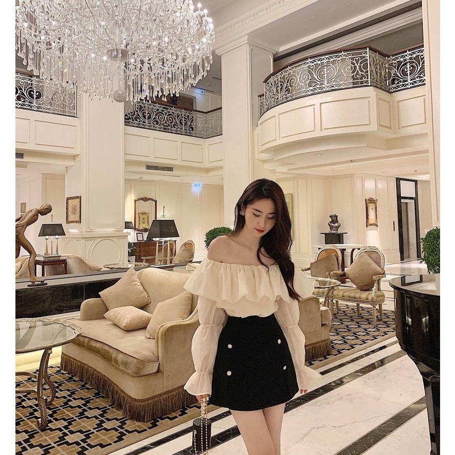 Set váy trễ vai tiểu thư Dazzling Diamond