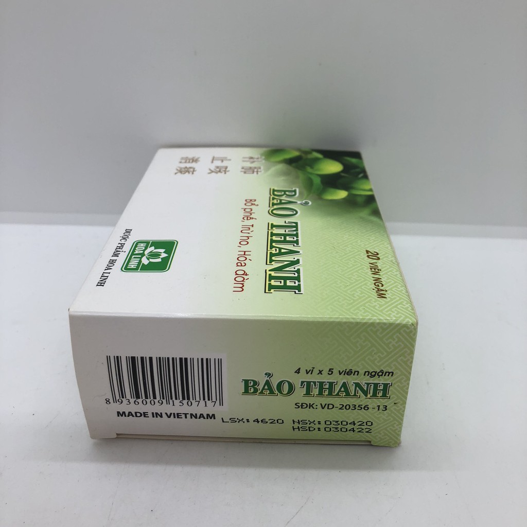 Viên ngậm Bảo Thanh hộp 20 viên