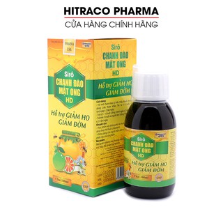 Siro Chanh Đào Mật Ong HD hỗ trợ bổ phế, nhuận phế, giảm ho, giảm đờm Chai 100ml [Siro Chanh Đào Vàng]