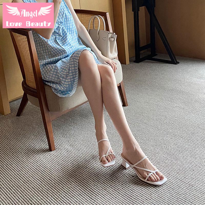 Giày Sandal Cao Gót Bằng Da Mềm Dày Vừa Thời Trang 2022