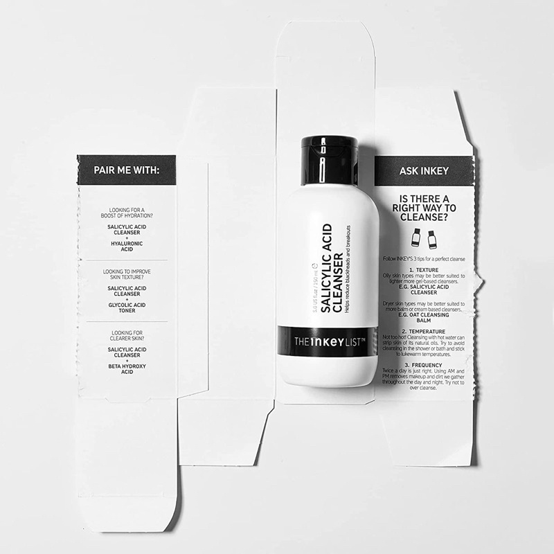 Sữa rửa mặt làm sạch, kháng mụn Salicylic Acid Cleanser The Inkey List 150ml (Bill Mỹ) | BigBuy360 - bigbuy360.vn