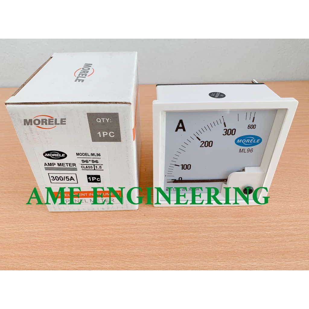 Đồng hồ Ampe ML96 300/5A 96x96mm, chỉ thị kim - Hàng chính hãng