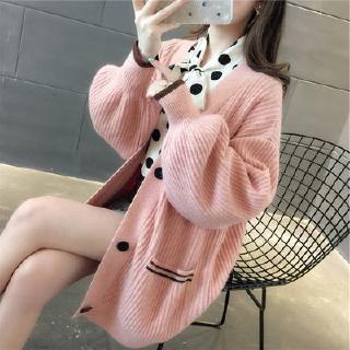 Áo Khoác Len Cardigan Thời Trang Ấm Áp Xinh Xắn Cho Nữ 2020