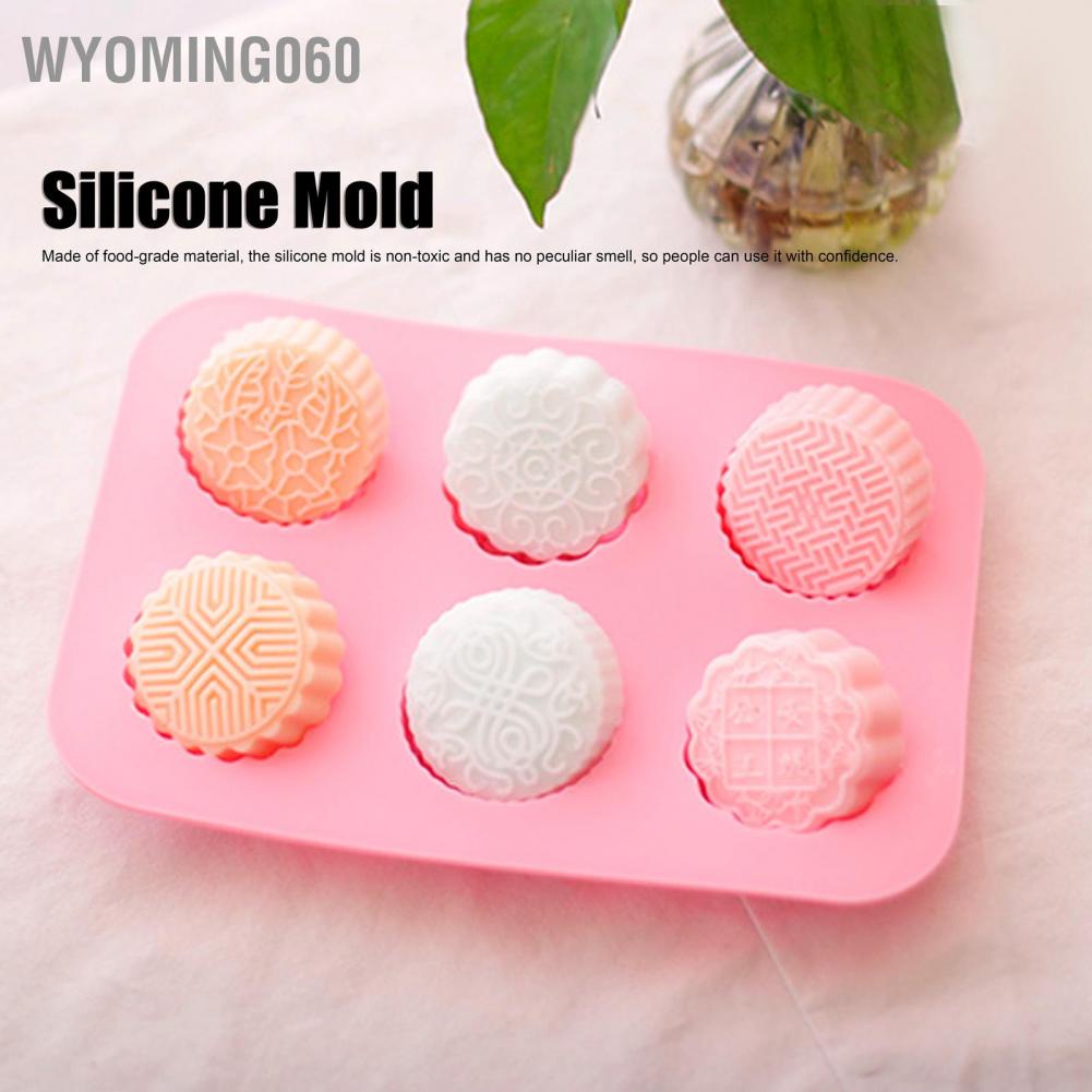 Bánh Trung Thu Khuôn Silicon Xà Phòng Handmade Khuôn Tự Làm Khuôn Nướng Bánh Dễ Dàng Phát Hành【Wyoming060】