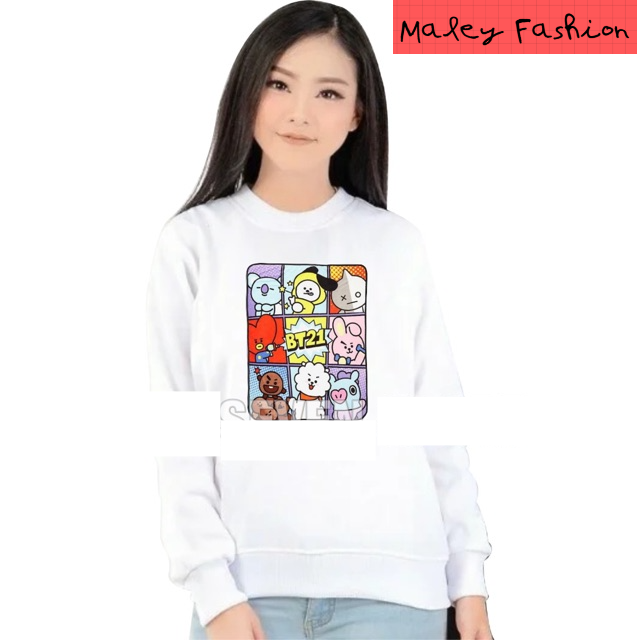 Áo Hoodie Họa Tiết Bt21 Chibi Member Star / Tata Mang Koya Rj Chimmy Van Cooky Shooky