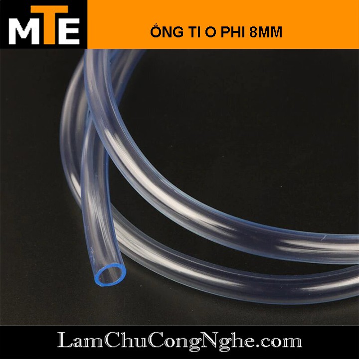 Dây Tio phi 8-Ống nước trong dài 1m