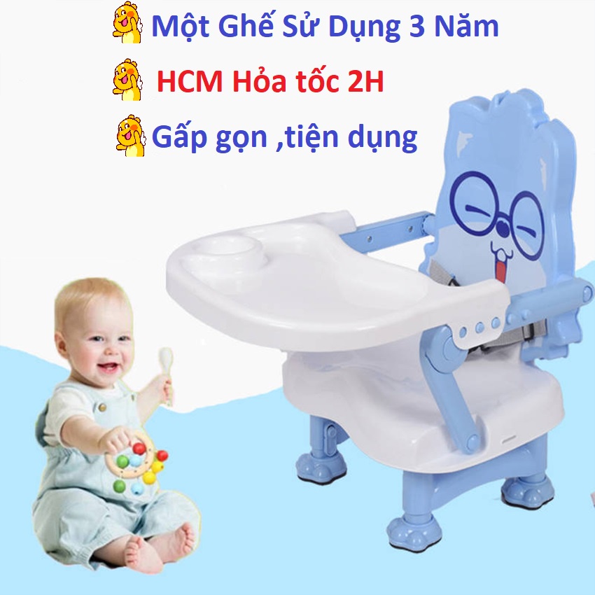 [TẶNG KÈM YẾM ĂN DẶM]Ghế ăn dặm cho bé từ 6 tháng -3 tuổi,Ghế ăn dặm gấp gọn hình thú tiện dụng