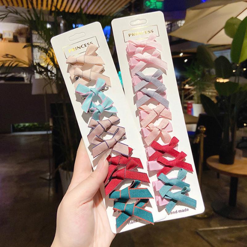 Set 10 Kẹp Tóc Nơ Dễ Thương Cho Bé Gái