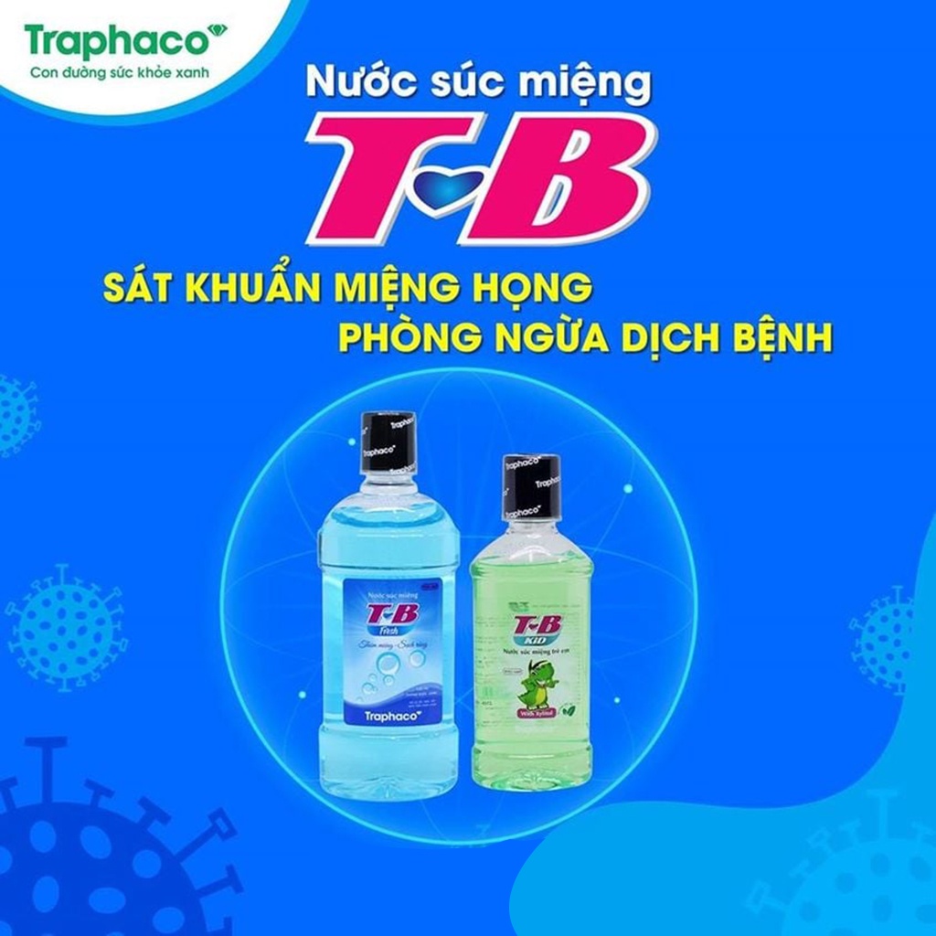 Nước súc miệng TB - Sạch họng, thơm miệng, ngừa viêm họng (Chính hãng Traphaco)