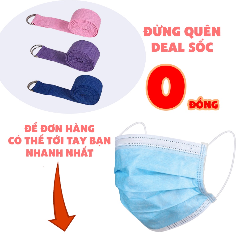 Dây tập Yoga Cotton bền bỉ 1,8mx3,8cm, hỗ trợ tập luyện Yoga tại nhà, văn phòng tiện dụng TOPBODY-DYGCT